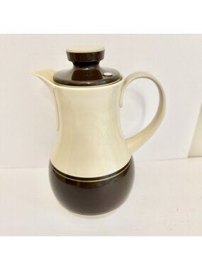 Vintage Thermos No 570 Ingrid Coffee Carafe Pitcher West Germany Cream Brown